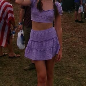 Purple Ruffled Women's Set